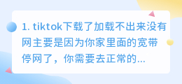 tiktok下载了加载不出来(tiktok下载了加载不出来没有网)