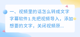 视频里的话怎么转成文字字幕(视频里的话怎么转成文字字幕软件)