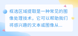 框选区域提取文案