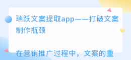瑞跃文案提取app