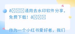 不收费的去水印软件