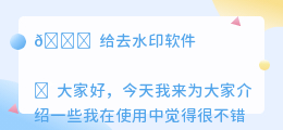 给去水印软件