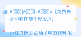 免费去水印软件哪个好用点