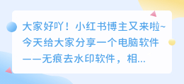 无痕去水印软件下载