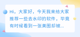 哪款去水印软件效果好