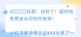 哪款软件去水印好用免费的软件