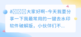 一键去水印软件破解版下载