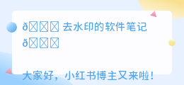 去水印的软件