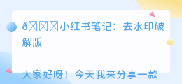 去水印 破解版