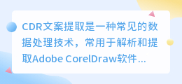 cdr文案提取