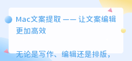 mac文案提取