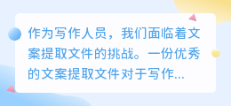 文案提取文件