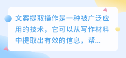 文案提取操作