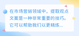 提取观点文案