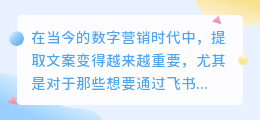 提取文案飞书