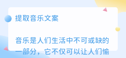 提取音乐文案