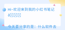 什么软件去水印好免费