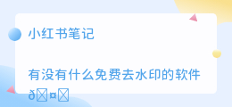 有没有什么免费去水印的软件