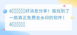 真正免费去水印软件