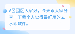 最好用的去水印软件