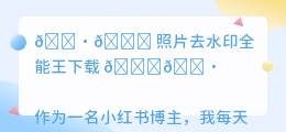 照片去水印全能王下载