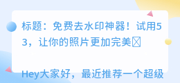 免费去水印软件53