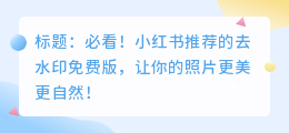 去水印免费版