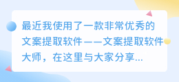 文案提取软件大师