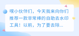 自助去水印