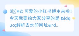 解析去水印网址