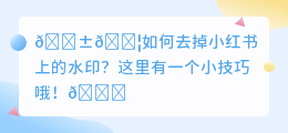 小荭薯下载去水印