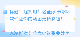 gif去水印软件