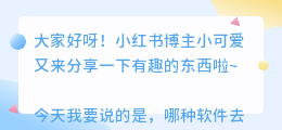 哪种软件去水印好