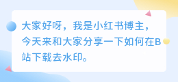 b站怎么下载去水印