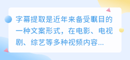 字幕提取文案