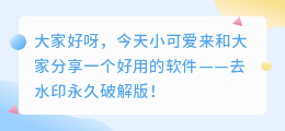 去水印永久破解版