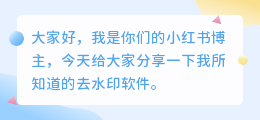 哪些去水印的软件比较好用