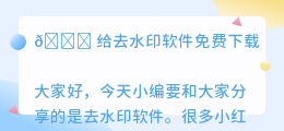 给去水印软件免费下载
