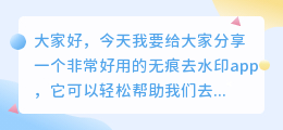 无痕去水印app下载