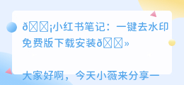 一键去水印免费版下载安装