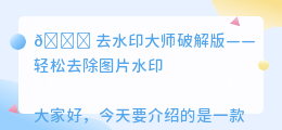 去水印大师破解版