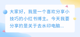 去水印电脑软件哪个好用
