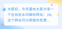 在线去水印解析网址26