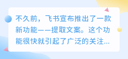 飞书提取文案