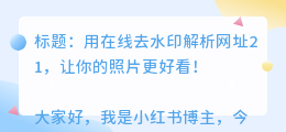 在线去水印解析网址21
