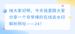 在线去水印解析网址24