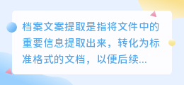 档案文案提取