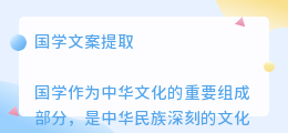 国学文案提取