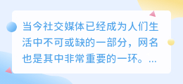 幽默文案提取网名