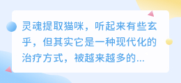 灵魂提取猫咪文案